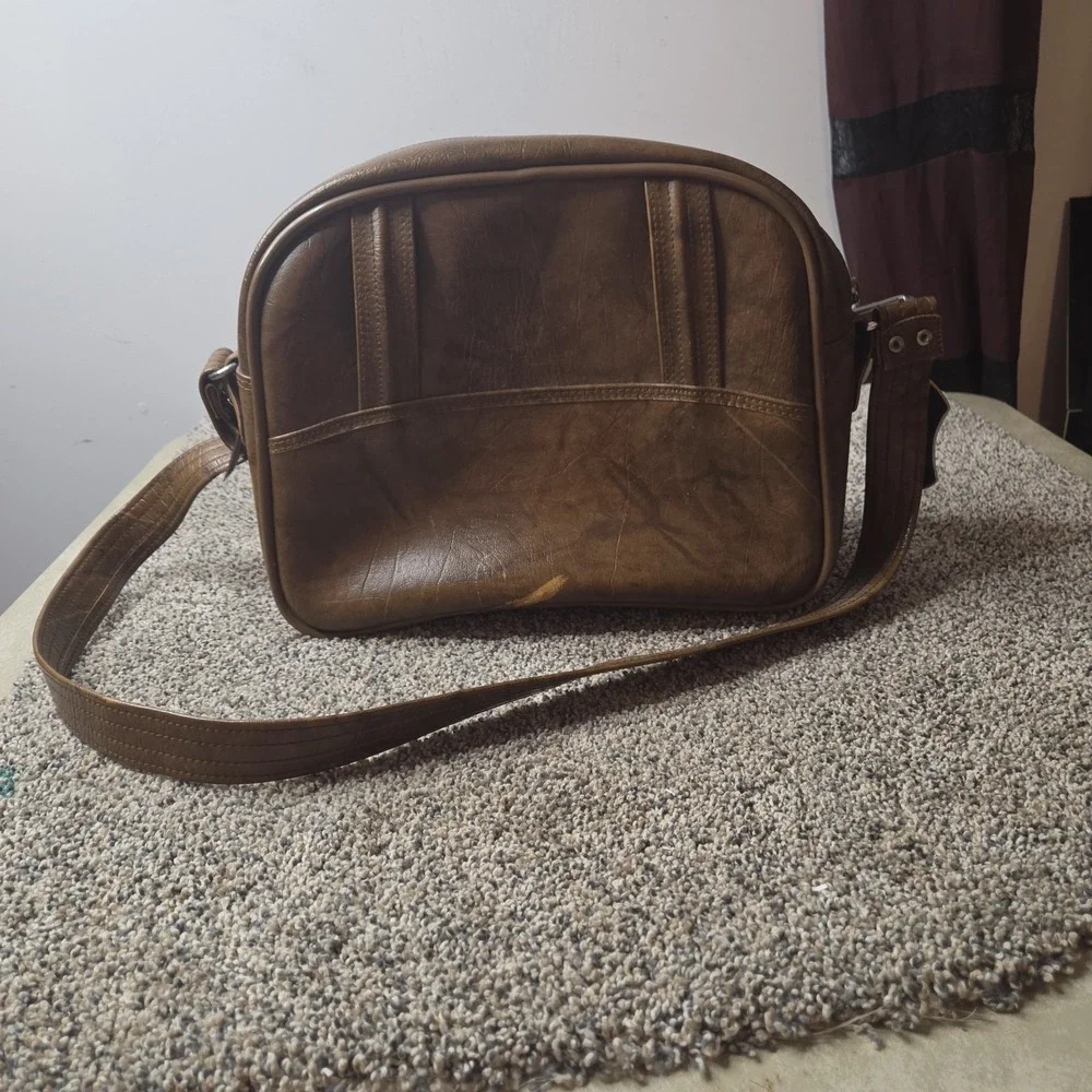 American Luggage Vintage Triumph Brown Carry On Purse Shoulder‎ Bag Travel